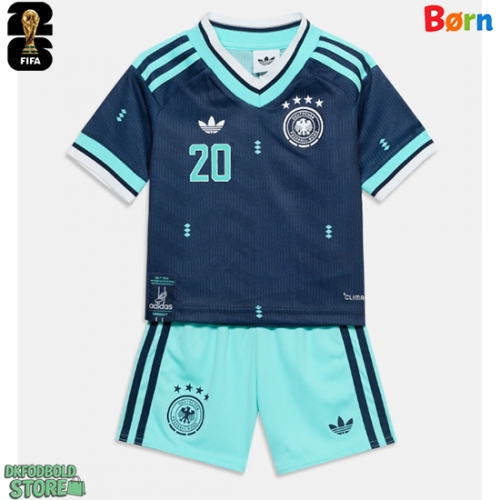 Tyskland Serge Gnabry #20 Replika Babytøj Udebanesæt Børn VM 2026 Kortærmet (+ Korte bukser)